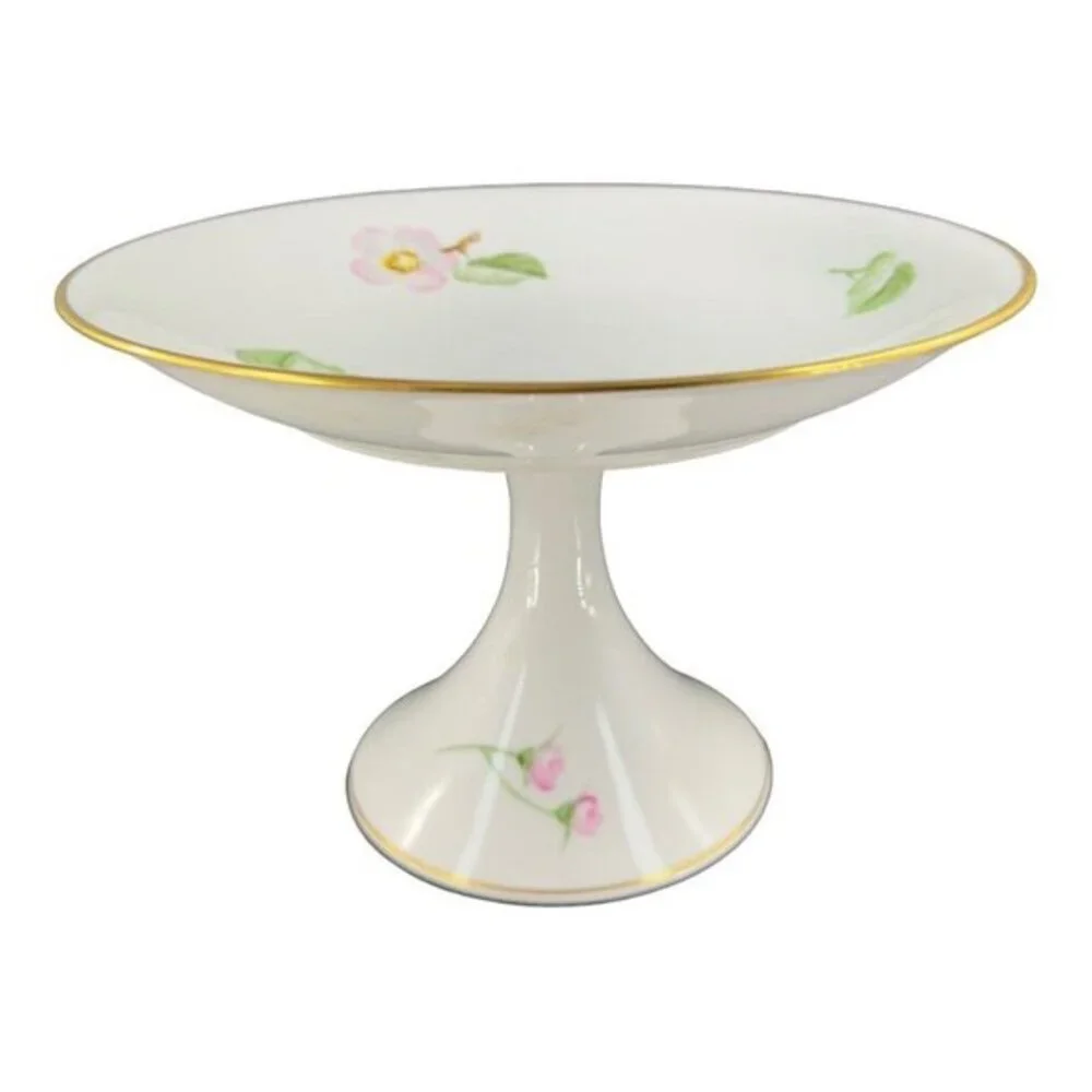 Thomas Bavaria Decope WJS Porcelain Ceramic‎ Cake Stand Plate Footed Compote VTG